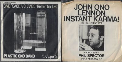 John Lennon - לוט שני תקליטי 7'', ג'ון לנון, תוצרת חוץ