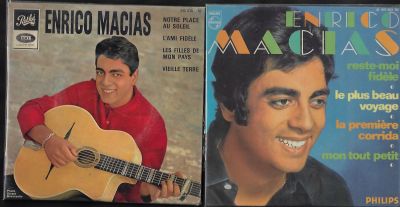 Enrico Macias - לוט שני תקליטי 7'', הנריקו מסיאס, תוצרת חוץ