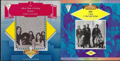 לוט שני תקליטי 7'', להקת טוטו ובוסטון, תוצרת חוץ