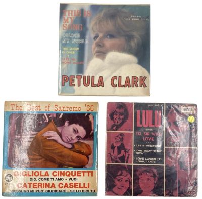 אמנים שונים - לוט שלושה תקליטי 7'', זמרות שונות, תוצרת הארץ