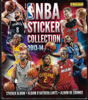 NBA - אלבום מדבקות NBA עונת 2013-14, הוצאת פניני, שפה אנגלית. ריק ברובו, רק 16 מדבקות מתוך 363. 