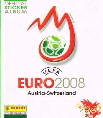 יורו 2008 - אלבום קלפים יורו 2008, EURO 2008, הוצאת PANINI, שנת 2008. שפה אנגלית. ריק. מצב מצוין