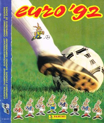יורו 1992 - אלבום קלפים יורו 1992, EURO 1992, הוצאת PANINI, שנת 1992. שפה אנגלית. ריק. מצב מצוין