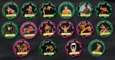 ענקי הבושידו - לוט 16 פוגים מסדרת ענקי הבושידו, ירוקים וורודים, מצבים טובים