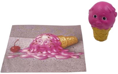 חבורת הזבל - בובת גומי מיניאטורית של דמות חבורת הזבל, אידה גלידה, כוללת קלף רשמי של חברת TOPPS. 