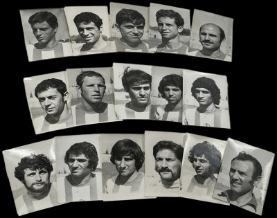 הפועל כפר סבא - לוט 16 תצלומי ראש של סגל הפועל כפר סבא בכדורגל, כפי שצולמו בידי צלם העיתונות אסף 