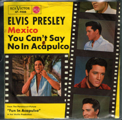 קולאז' - לוט 4 תקליטונים 7", Elvis Presley, תוצרת חוץ