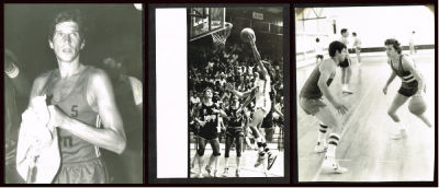 בארי ליבוביץ - לוט 3 תצלומים של כדורסלן העבר, בארי ליבוביץ, במדי הפועל תל-אביב והפועל חיפה