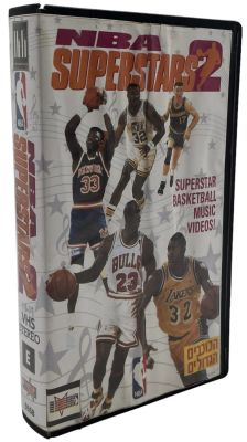 קלטת וידאו VHS הכוכבים הגדולים, NBA, SUPERSTARS 2, עם מייקל ג'ורדן, סקוטי פיפן, לארי בירד 