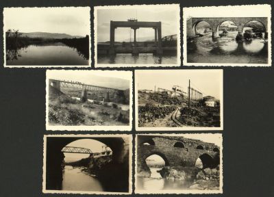 נהריים - לוט 7 תצלומים של תחנת הכוח בנהריים, הירדן, הירמוך ועוד. פוטו זמני, חיפה. בנוסף, חותמות J. 