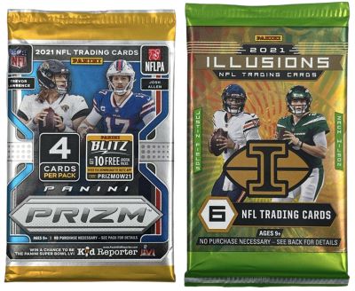 פוטבול - לוט 2 מעטפות קלפי פוטבול, עונת 2021, סדרות ILLUSIONS ופריזם, הוצאת PANINI. אפשרות למציאות