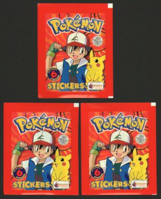 פוקימון - לוט 3 מעטפות אלבום פוקימון, דור ראשון, בכל מעטפה 6 קלפים. הוצאת מרלין/טופס. סגורות 