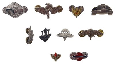 לוט 10 סיכות צה"ליות שונות. ביניהן מוקדמות ונדירות