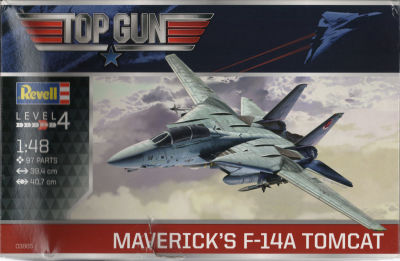 TOP GUN - דגם גדול להרכבת מטוס קרב MAVERICK'S F-14A TOMCAT, סדרת TOP GUN, חברת REVELL, מודל 03865 