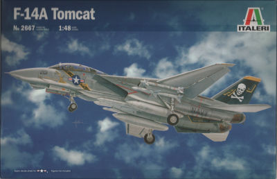 F-14A TOMCAT - דגם גדול להרכבת מטוס קרב F-14A TOMCAT, חברת ITALERI, מודל 2667, סגור