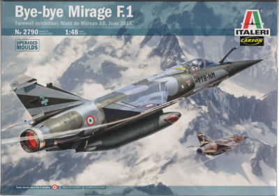 BYE-BYE MIRAGE F1 - דגם גדול להרכבת מטוס קרב BYE-BYE MIRAGE F1, חברת ITALERI, מודל 2790, סגור