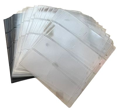 לוט של 50 דפי אלבום לטלכרדים מתוצרת החברות Lighthouse ו-Lindner הגרמניות. הדפים משומשים במצב טוב