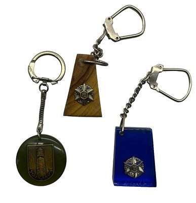 משטרה - לוט 3 מחזיקי מפתחות של משטרת ישראל ומשמר הגבול, שנות השישים