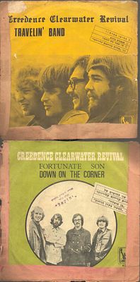 לוט 8 תקליטוני 7", תחיית קרידאנס קלירווטר, תוצרת הארץ, מצבים בינוניים