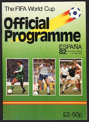 מונדיאל 1983 - תוכניה רשמית של משחקי גביע העולם בספרד 1982, הכוללת מידע על הנבחרות והסגלים, תמונות 