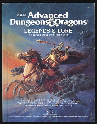 מבוכים ודרקונים - מבוכים ודרקונים, ספר Legends & Lore, שנת 1987. ספר מבוכים ודרקונים, ספר Legends & 