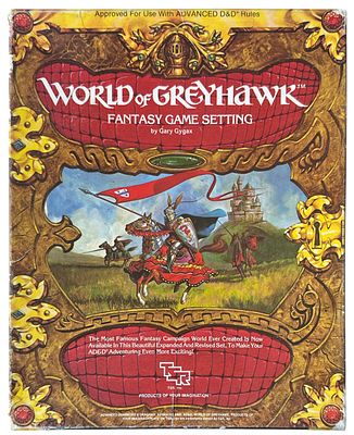 מבוכים ודרקונים - ערכת מבוכים ודרקונים, World Of Greyhawk, קופסת עולם, שנת 1983. ערכת מבוכים 