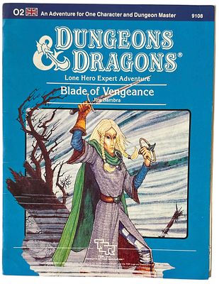 מבוכים ודרקונים - חוברת משחק מבוכים ודרקונים, Blade Of Vengeance, שנת 1984. חוברת משחק מבוכים 