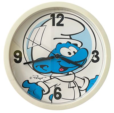 הדרדסים - שעון קיר הדרדסים, 2011. שעון קיר ממותג הדרדסים, מוצר רשמי, שנת 2011. קוטר: 25 ס"מ. תקין ועובד