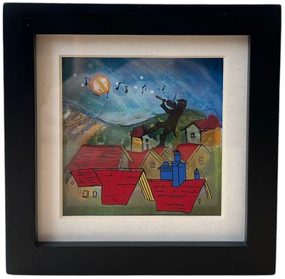 כנר על הגג - כנר על הגג – Jean-Pierre Weill, 1992. יצירת אמנות מקורית וייחודית, המשלבת טכניקת 