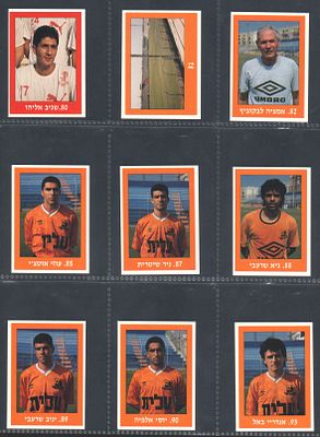 אלבום הכוכבים - לוט מדבקות אלבום הכוכבים, 1992-93, ישראל. לוט 9 מדבקות של אלבום הכוכבים, עונת 