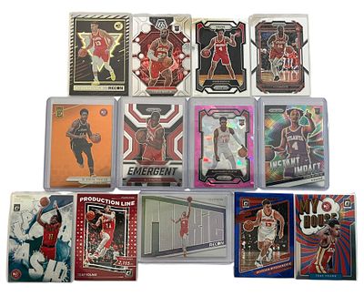 לוט 13 קלפי NBA של הקבוצה אטלנטה הוקס Atlanta Hawks. הלוט כולל פרללים, אינסרטים, וקלפי רוקי. 