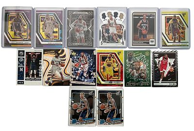 לוט 14 קלפי NBA של הקבוצה ניו אורלינס פליקנס New Orleans Pelicans. הלוט כולל אינסרטים, פרללים 