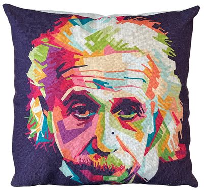 אלברט איינשטיין - כרית בהדפסו של אלברט אינשטיין Albert Einstein. כרית נוי בהדפסו של אלברט אינשטיין 