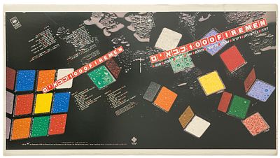 אלף כבאים - גיליון דפוס תקליט 1000 כבאים, 1981. גיליון דפוס להפקת עטיפת התקליט של 1000 כבאים - אוסף 