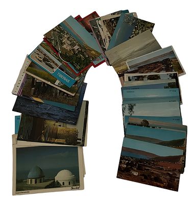 טבריה - גלויות, טבריה. לוט גדול של 48 גלויות של העיר טבריה: מבט כללי, הכנרת ועוד. הוצאות שונות 