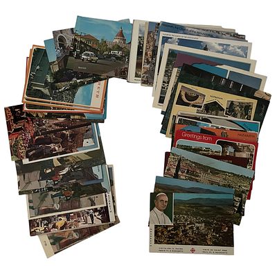 נצרת - גלויות, נצרת. לוט גדול של 53 גלויות של העיר נצרת: מראה כללי, מקומות קדושים, העיר העתיקה 