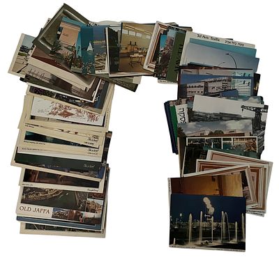 תל אביב ויפו - לוט ענק של 108 גלויות של העיר תל אביב ויפו. הוצאות שונות, תקופות שונות. ייתכנו כפילויות