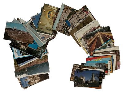 גלויות, ירושלים. לוט ענק של 89 גלויות של העיר ירושלים. הוצאות שונות, תקופות שונות. ייתכנו כפילויות