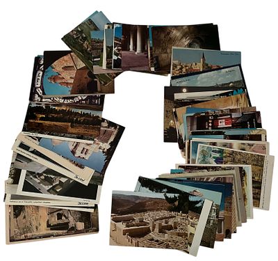 גלויות, ירושלים. לוט ענק של 89 גלויות של העיר ירושלים. הוצאות שונות, תקופות שונות. ייתכנו כפילויות