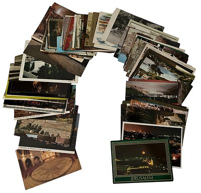גלויות, ירושלים. לוט ענק של 89 גלויות של העיר ירושלים. הוצאות שונות, תקופות שונות. ייתכנו כפילויות