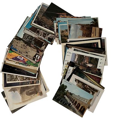 גלויות, ירושלים. לוט ענק של 89 גלויות של העיר ירושלים. הוצאות שונות, תקופות שונות. ייתכנו כפילויות