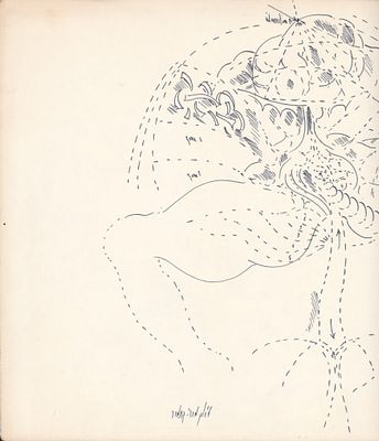 ז'אק קתמור - ז'אק קתמור, רישום אירוטי. ז'אק מורי קתמור (1938–2001), רישום ארוטי-ביומורפי, שנות 