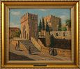 Ludwig Blum - 1891 – 1974. Jerusalem, Tower of David - The Citadel, 1953, 
Oil on canvas, 50x60 cm. Image - 1