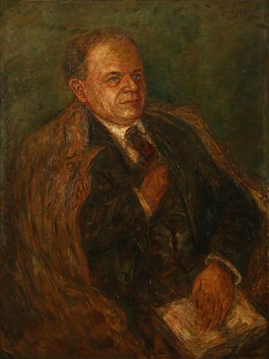 Haim Gliksberg - 1904 – 1970. Chaim Nachman Bialik, 1933, Oil on canvas, 100x73 cm. Signed and