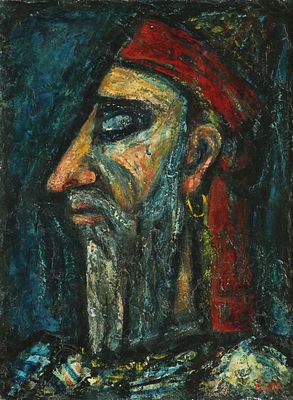 Moshe Castel - 1991 – 1909. King David, Oil on canvas, 46x33 cm. Signed.