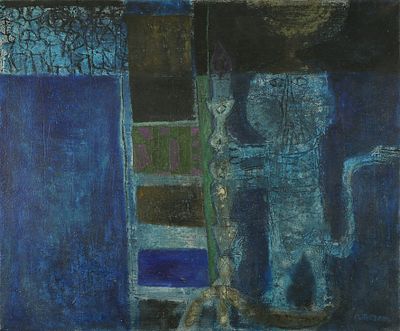 Naftali Bezem - 1924 – 2018. Jacob’s Ladder and Candlestick,
Oil on canvas, 81x100 cm.
Signed.