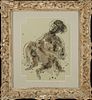 Reuven Rubin - 1893 – 1974. Flutist,
Watercolor and ink on paper, 58x45 cm.
Signed. The Image - 1