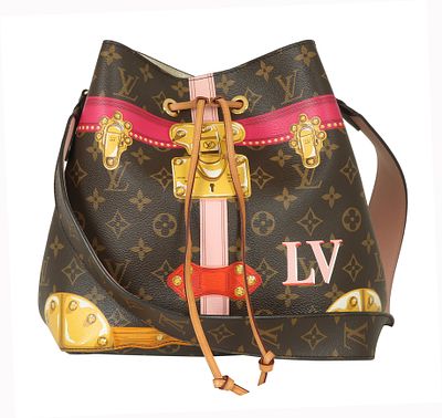 LOUIS VUITTON NEO NOE BUCKET BAG. Limited edition. Gilt metal ornaments. 26X26 cm. 
The original 