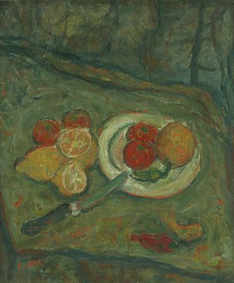 Moshe Castel - 1909 – 1991. Still Life, 1928, oil on canvas, 54x46 cm. Signed. Literature: Moshe 