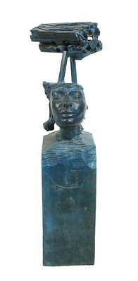 Igael Tumarkin - 1933 – 2021. Untitled, 1967, Bronze and iron, height: 86 cm. Signed.